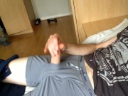 Quick cum through my boxer shorts 10/16