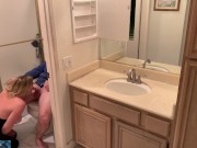 Busty blonde fucks her roommate to pay the rent