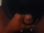 Being quiet while cumming in bathroom 