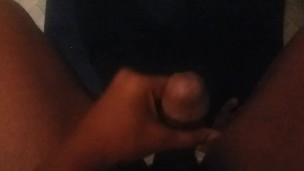 Being quiet while cumming in bathroom 