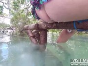 Public outdoors anal squirting milk enema 16/16