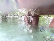 Public outdoors anal squirting milk enema 8/16