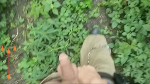 Bigtallman pissing and walking in the woods with his dick out. fan club release