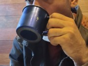 Sweet, cold milk with cookies, I like it. 4/16