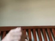 Stroking that hot cock 