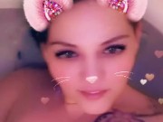 Tease in the Bathtub, Snapchat fun.