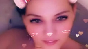 Tease in the Bathtub, Snapchat fun.
