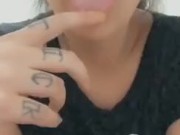 Spit and mouth fetish with AlaskaSky