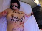 コロナで困ったショートヘア真面目系ぽっちゃりGカップ爆乳さんのSM地獄。くすぐり、落書き、野菜挿入、猿轡、潮吹き、顔射。ニッチなフェチ物巨乳。猿轡　デンマVer～ OSAKAPORN 14/16