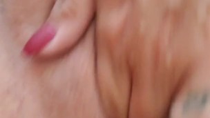 Playing with pussy in the shower