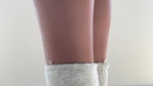Cute Teen strips off dirty smelly stinky socks and slippers | FOOT FETISH | SMELLY SOCKS