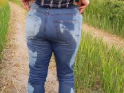 Alice - Desperate to pee, then lost it and pissed myself in jeans and panties ;) 10/16