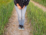 Alice - Desperate to pee, then lost it and pissed myself in jeans and panties ;) 5/16
