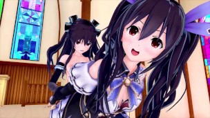 Hyperdimension Neptunia （FUTA）Uni X　Noire　(3D HENTAI)