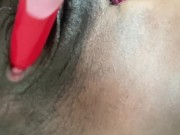 Playing with my clit ring in squirting everywhere
