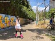 My friend controls my lush while I skate in the park, it is nice to go outside again! 10/16