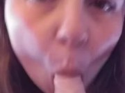 Sucking my dildo