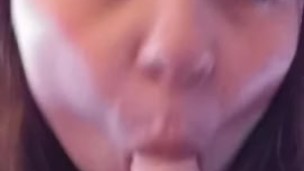 Sucking my dildo