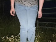 Alice - A quick jeans wetting on a country road
