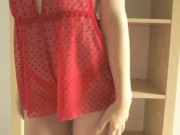 Essayage de sous vêtements pour fetichistes. 11/16