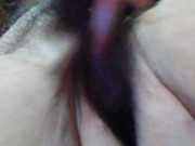 Do you want these for real? She Moans Masturbating Hairy Pink Pussy in More Modest Purple Panties 12/16
