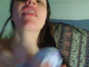 Do you want these for real? She Moans Masturbating Hairy Pink Pussy in More Modest Purple Panties 16/16