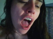 Do you want these for real? She Moans Masturbating Hairy Pink Pussy in More Modest Purple Panties 6/16