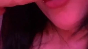 messy deep throat fucking w/ dildo