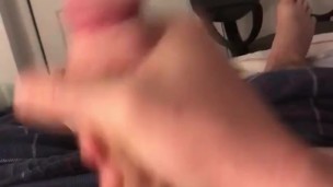 Hung and horny frat boy jerking off