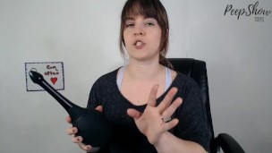Toy Review - Enema Comparison Skwert Water Bottle Douche from Boneyard and CalExotics One Way Valve
