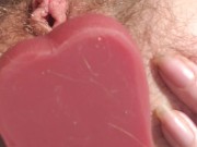 Tiny holes get stretched by knot pink pussy tight ass 10/16