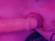 sucking off dildo then fucking myself