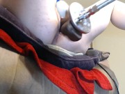 Pussy Stretched Up Close On BBC Fuck Machine