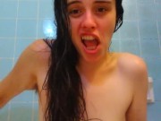 PinkMoonLust Onlyfans Crazy Slut Bends Over Spreads Gapes Pussy Pee Sits in her Piss Spits 3 Times 8/16