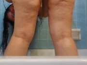 Onlyfans Anal Orgasm Slut OLD PinkMoonLust Sits in Pee & Spit so She Fingers Fucks Her Hairy Asshole 14/16