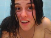 Onlyfans Anal Orgasm Slut OLD PinkMoonLust Sits in Pee & Spit so She Fingers Fucks Her Hairy Asshole 4/16