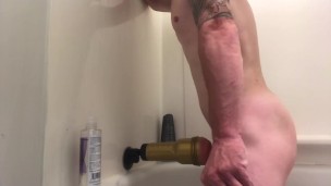 Fucking my flesh light in the bathtub