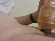 Intense fleshlight orgasm!