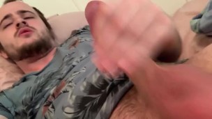 Cum lands on my beard