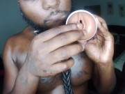 Toy play Ebony male Solo Let play with your pussy Mr.C role play 3/16