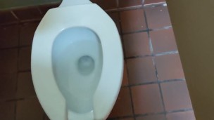 I'm Back In The Park Bathroom This Time Cumming On The Stall Wall