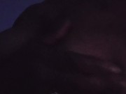 Feeling on my chocolate titties!