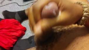Nuts being drained from watching porn 