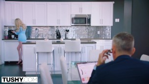 TUSHY - She finally has a reason to be gaped at work