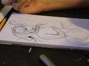 Drawing In My Underwear 4/16