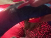 Rough muscle woman with huge dildo strapon 40 cm 6/16