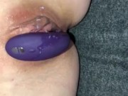 Look how wet my vibe made my pussy! OMG!