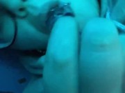 fucking myself with a glass dildo 