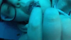 fucking myself with a glass dildo 