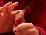 I jerk him off with lube and make him cum so hard 11/16